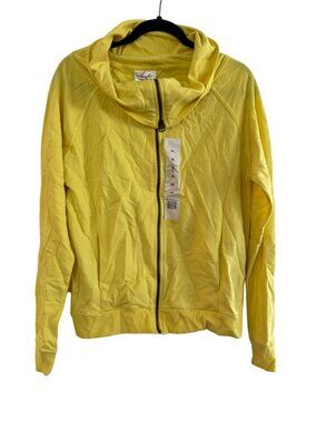 Vintage Sweatshirts Yellow Full-Zip Jacket XL 75% Cotton/25% Polyester Womens Li